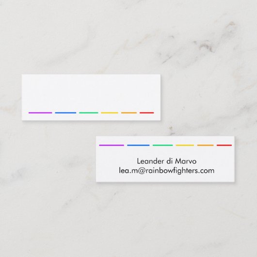 Mini Carte de visite de relevé minimal (Devant / Derrière)