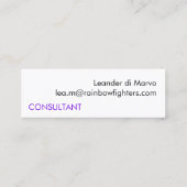 Mini Carte de visite de relevé minimal (Dos)