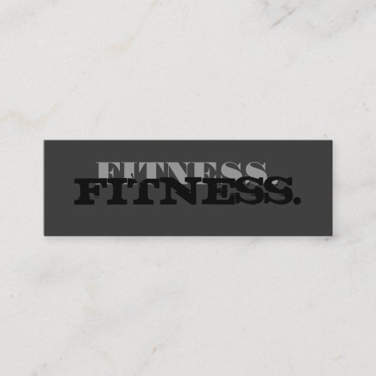 Mini Carte de visite de remise en forme gris pâle maigr (Devant)