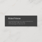 Mini Carte de visite de remise en forme gris pâle maigr (Dos)