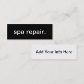 Mini Carte de visite de réparation de spa (Devant / Derrière)