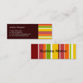 Mini carte de visite de rétros rayures (Devant / Derrière)