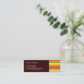Mini carte de visite de rétros rayures (Debout devant)