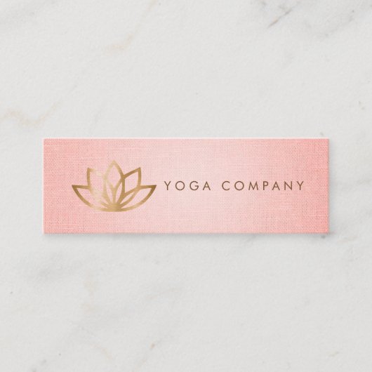 Mini Carte de visite de rose d'instructeur de yoga de (Devant)