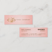 Mini Carte de visite de rose d'instructeur de yoga de (Devant / Derrière)