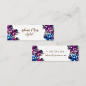 Mini carte de visite de roses lumineux (Devant / Derrière)