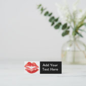 Mini Carte de visite de rouge à lèvres de baiser (Debout devant)