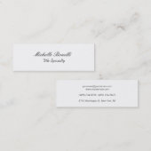 Mini Carte de visite de script élégant et élégant (Devant / Derrière)