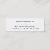 Mini Carte de visite de script mince et sophistiqué (Dos)