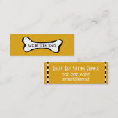 Mini Carte de visite de service pour animaux de compagn (Devant / Derrière)