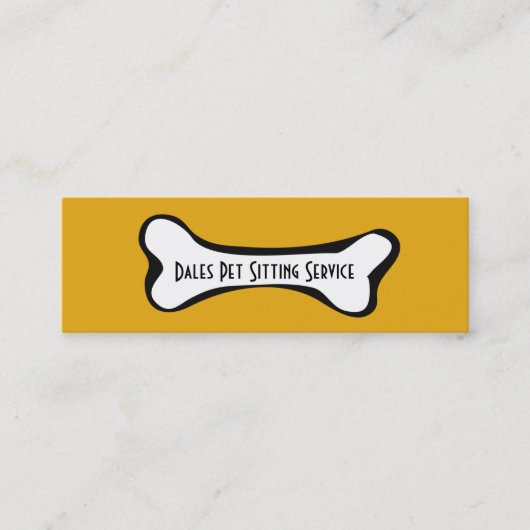 Mini Carte de visite de service pour animaux de compagn (Devant)