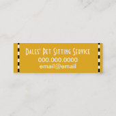 Mini Carte de visite de service pour animaux de compagn (Dos)
