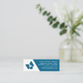 Mini Carte de visite de Signet de bibliothèque bleu uni (Debout devant)