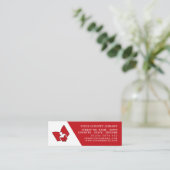 Mini Carte de visite de Signet de bibliothèque rouge un (Debout devant)