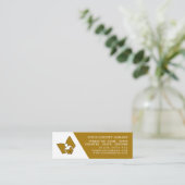 Mini Carte de visite de Signet Gold Library unique (Debout devant)