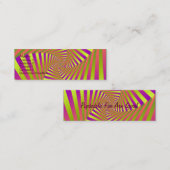 Mini Carte de visite de spirale psychédélique à cinq br (Devant / Derrière)