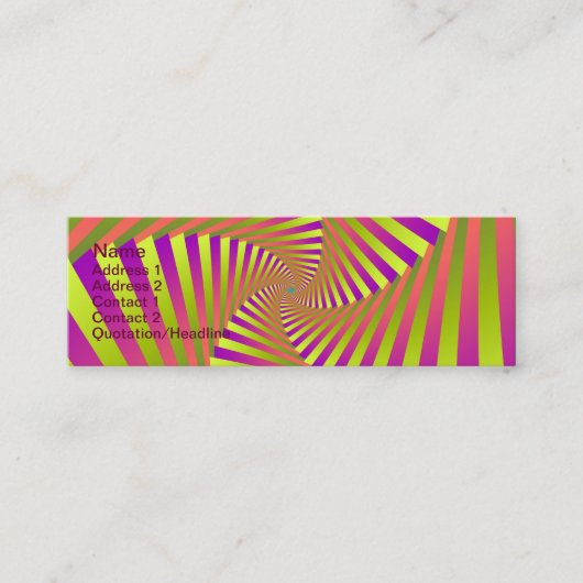 Mini Carte de visite de spirale psychédélique à cinq br (Devant)
