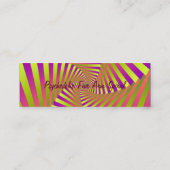 Mini Carte de visite de spirale psychédélique à cinq br (Dos)