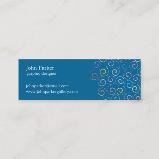 Mini Carte de visite de spirales (Devant)