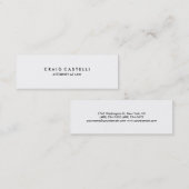 Mini Carte de visite de taille mince standard unique (Devant / Derrière)