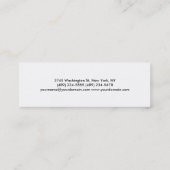 Mini Carte de visite de taille mince standard unique (Dos)