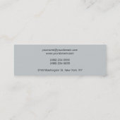 Mini Carte de visite de taille standard gris mince (Dos)