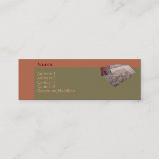 Mini Carte de visite de tapis (Devant)