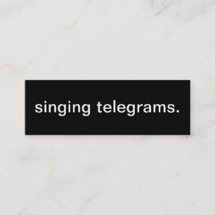 Mini Carte de visite de télégrammes de chant