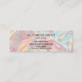 Mini Carte de visite de texture holographique moderne (Dos)