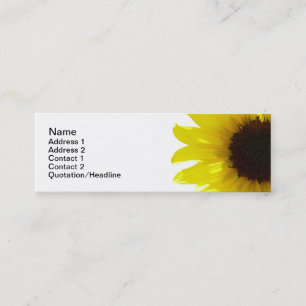 Mini Carte de visite de tournesol