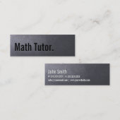 Mini Carte de visite de tuteur de maths de noir de (Devant / Derrière)