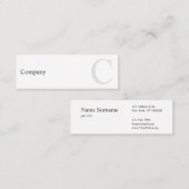 Mini carte de visite de typo minimal professionnel (Devant / Derrière)