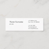 Mini carte de visite de typo minimal professionnel (Dos)