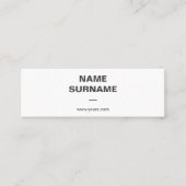 Mini carte de visite de typographie minimale (Devant)