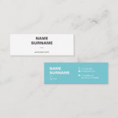 Mini carte de visite de typographie minimale (Devant / Derrière)