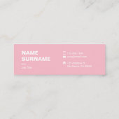 Mini carte de visite de typographie minimale (Dos)