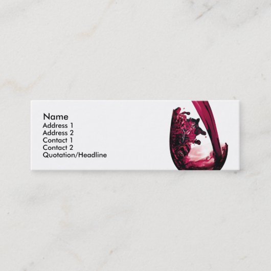 Mini Carte de visite de vin (Devant)