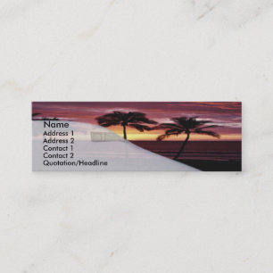 Mini Carte de visite de voyage des Caraïbes