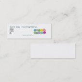 Mini Carte de visite d'échantillons de pinceau de (Devant / Derrière)