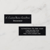 Mini Carte de visite décorateur à touches basses (Devant / Derrière)