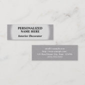 Mini Carte de visite décorateur intérieur de base (Devant / Derrière)