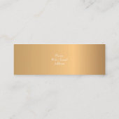 Mini carte de visite d'Elegant Gold Luxury Company (Dos)