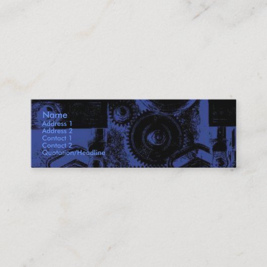 Mini Carte de visite d'engrenages (Devant)