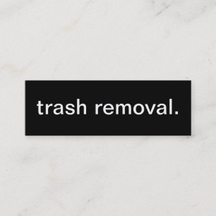 Mini Carte de visite d'enlèvement de déchets