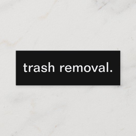 Mini Carte de visite d'enlèvement de déchets (Devant)