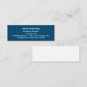 Mini Carte de visite d'entreprise de base bleu-foncé (Devant / Derrière)