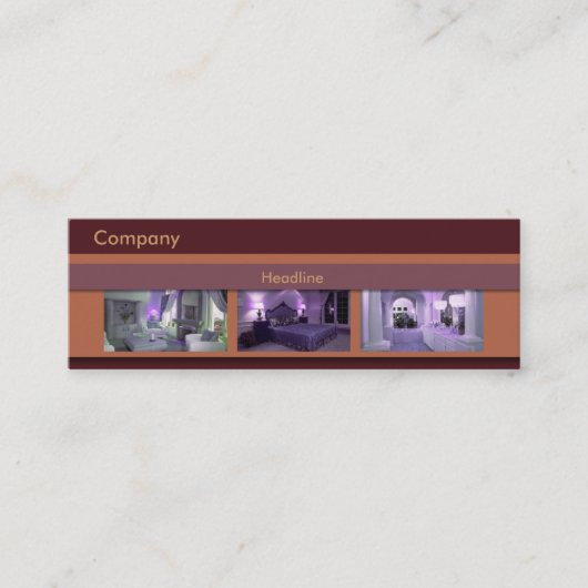 Mini Carte de visite d'entreprise de décoration d'intér (Devant)