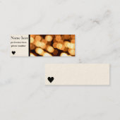 Mini carte de visite des lumières fanées (Devant / Derrière)