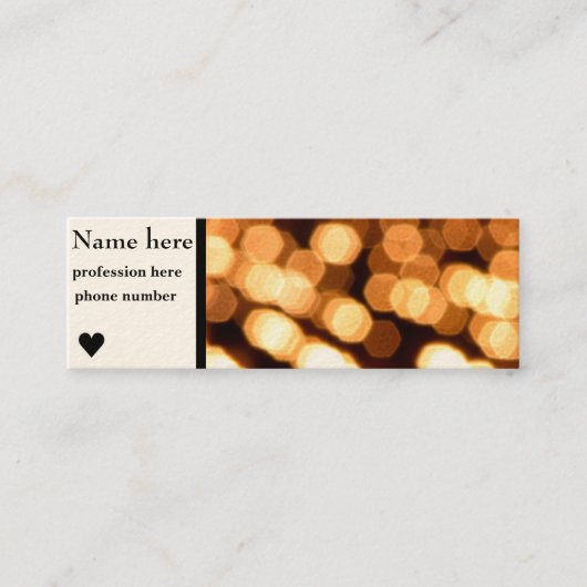 Mini carte de visite des lumières fanées (Devant)