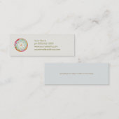 Mini Carte de visite des symboles Lotus et Om (Devant / Derrière)